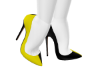 A^ Black & Yellow Heels