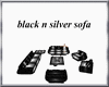 (TSH)BLACK N SILVER SOFA