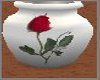 white vase wit rose