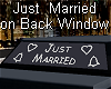 Just Married Back Window