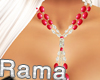 DiamondBead Necklace red