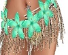 mint luau flower belt