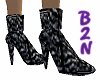B2N-Blk/Gray Ankle Boots