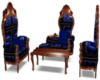 ant. couch set blue