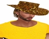 gold hat an hair