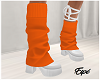 Socks Heels White Orange