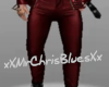 C Red Leather Pants