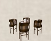 brnze bar stools n table