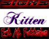 Purple Kitten Sign