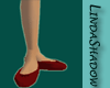 Dark Red Doll Shoes