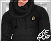 Ⱥ" Black Hoodie Knit