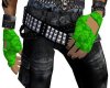 (H)Green skull gloves