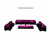 BLACK AND FUCSHIA COUCH
