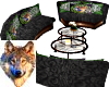 Celtic Wolf Curve Couch