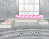 (V) Sofa white - pink 