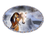 Native Indian,Horse,wolf