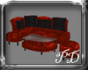 Rose Red Sofa Set 13Pose