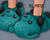!!S Bear Slippers Teal
