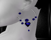 blue love earrings