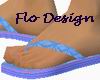 F> Blue Fairy Flip Flops