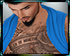 Rolled Tank Blue+Tatt