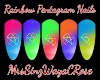 ~Rainbow Pentagram Nails