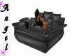 Leather Lounger - Black