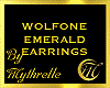 WOLFONE EMERALD EARRINGS