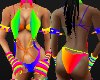 *Rave Rainbow Bikini GA