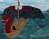 Red Dragon Viking Ship