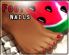 !E Real Melon Foot Nails