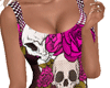 Pink Dress skull