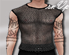 ✭ Fishnet tank + tats.
