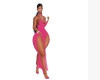 LINORA PINK RIB DRESS