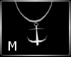 Silver Anchor Necklace M