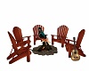 Beach fire chat chairs