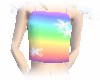 Rainbow top with flowers