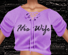 Wife Purple Crop Sweater