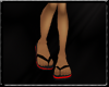 Black/red Flip Flops