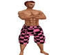 pink n black shorts