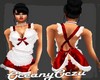 maid apron red and white