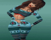 teal aztec outfit