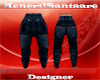 HS-Bluered Leather  Pant