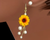 Sunflower Pearl Earrings