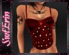 !E! Crushed Red Corset