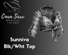 Sunniva Blk/Wht Top