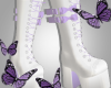 White/Purple boots