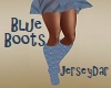 Floral Blue Boots