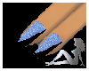 [c] blue and black nails