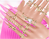 ♥ Pink Nails +  Rings